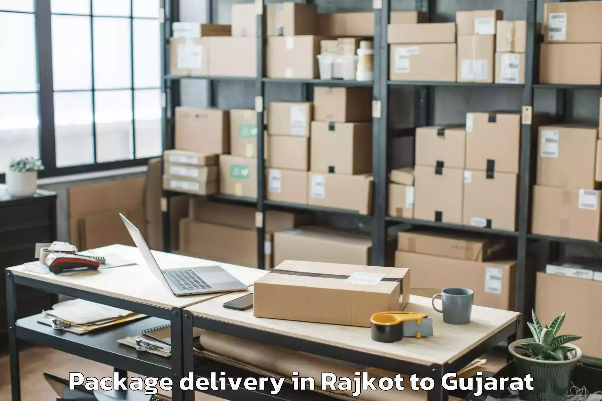 Professional Rajkot to Mehsana Package Delivery